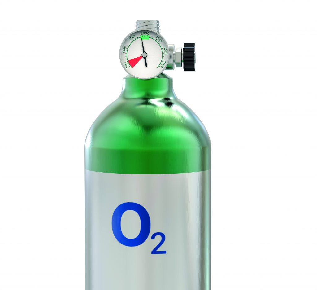 10 Liter Sauerstoffflasche 200 bar, 10 L medizinischer Sauerstoff, O2  Flasche