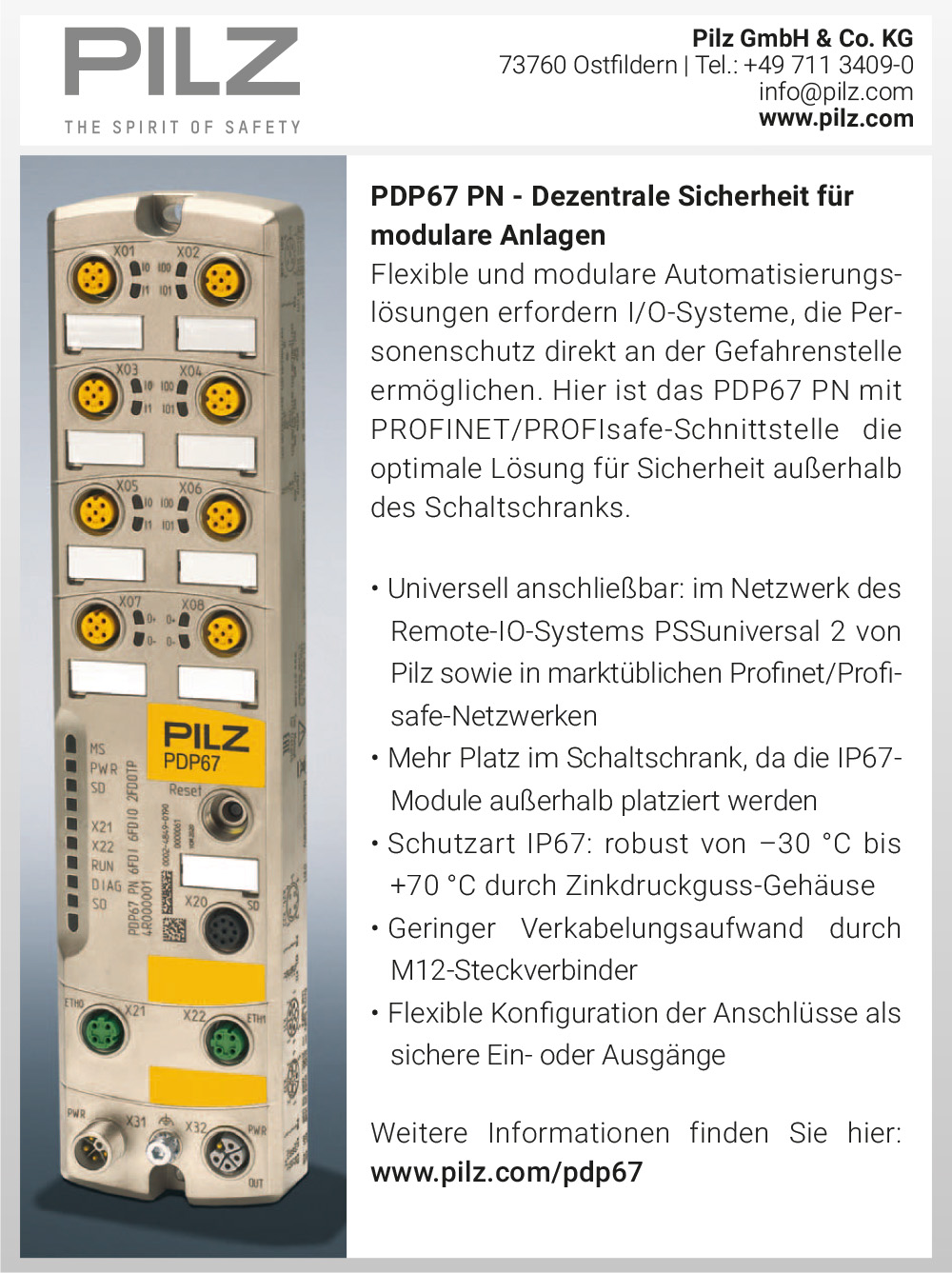 Produktübersicht – Pilz GmbH & Co. KG