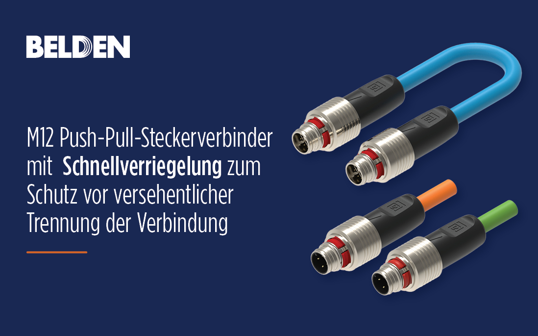 M12 Steckverbinder mit Push-Pull